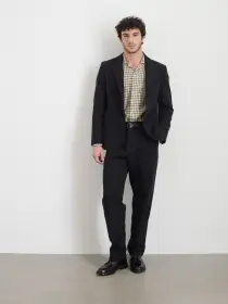 Cooper Trouser in Cotton Linen(Black,28)