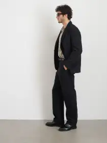 Cooper Trouser in Cotton Linen(Black,28)