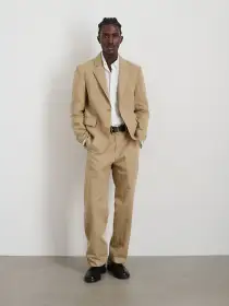 Cooper Blazer in Cotton Linen(Khaki,XS)