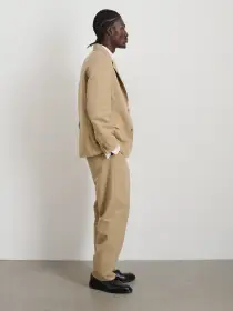 Cooper Blazer in Cotton Linen(Khaki,XS)