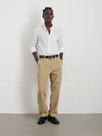 Cooper Trouser in Cotton Linen(Khaki,28)