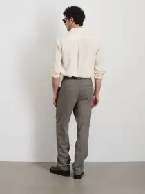 Cooper Trouser in Glen Plaid(Ivory/Black,28)
