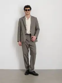 Cooper Blazer in Glenn Plaid(Ivory/Black,XS)