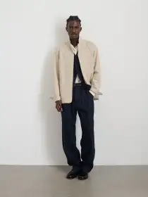 Work Jacket Blazer(Flax Ivory,XS)