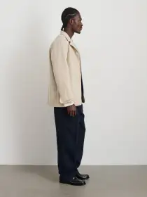 Work Jacket Blazer(Flax Ivory,XS)