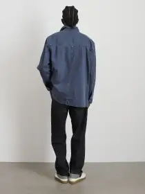 Aaron Utility Jacket in Recycled Denim(Blue,XS)