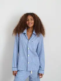 P'Jimmies Sleep Shirt in Stripe(Blue Stripe,XXS)