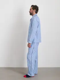 P'Jimmies Sleep Shirt in Stripe(Blue Stripe,XXS)