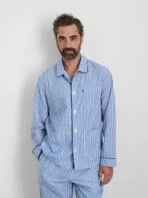 P'Jimmies Sleep Shirt in Stripe(Blue Stripe,XXS)