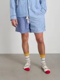 P'Jimmies Sleep Short in Stripe(Classic Blue Mixed Stripe,XXS)