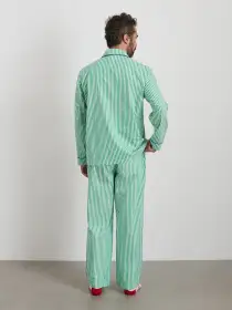 P'Jimmies Sleep Pant in Stripe(Green Stripe,XXS)