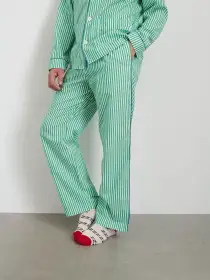 P'Jimmies Sleep Pant in Stripe(Green Stripe,XXS)