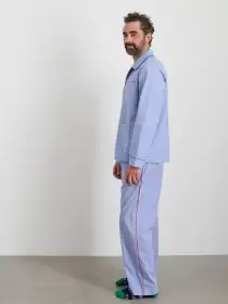 P'Jimmies Sleep Shirt in Solid(Blue,XXS)