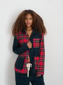 P'Jimmies Sleep Shirt in Flannel(Blackwatch Plaid,XXS)