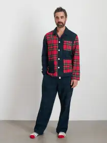 P'Jimmies Sleep Shirt in Flannel(Blackwatch Plaid,XXS)