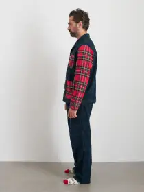 P'Jimmies Sleep Shirt in Flannel(Blackwatch Plaid,XXS)