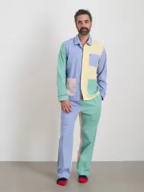 P'Jimmies Sleep Shirt in Colorblock(Pastel Colorblock,XXS)