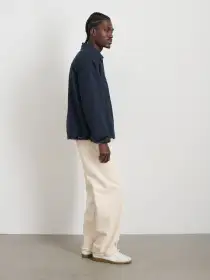 Sam Jacket In Cotton Linen(Navy/Black,XS)