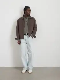 Sam Jacket In Cotton Linen(Olive/Brown,XS)