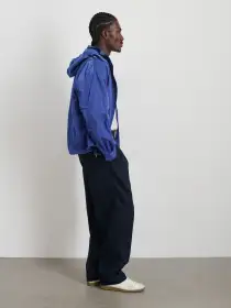 David Windbreaker In Garment Dyed Nylon(Electric Blue,XS)