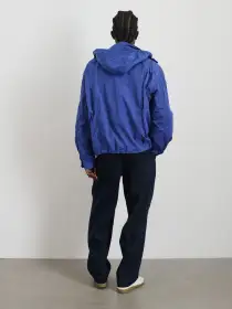 David Windbreaker In Garment Dyed Nylon(Electric Blue,XS)