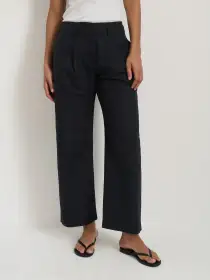 Soho Pant In Cotton Linen(Black,00)