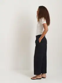 Soho Pant In Cotton Linen(Black,00)