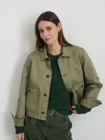 Marfa Work Jacket In Herringbone(Vintage Olive,XS)