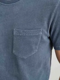 Vintage Wash Pocket Tee(Faded Blue,XS)