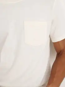 Vintage Wash Pocket Tee(Off White,XS)