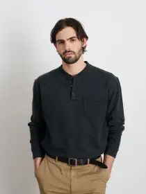 Alan Henley In Heavyweight Cotton(Washed Black,XS)