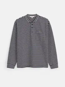 Alan Striped Henley in Cotton