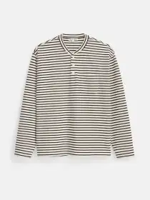 Alan Striped Henley in Cotton