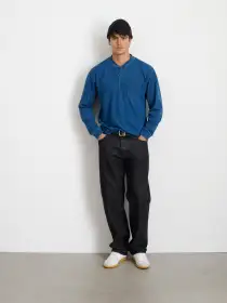 Alan Henley In Indigo Slub Cotton(Indigo,XS)