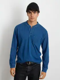 Alan Henley In Indigo Slub Cotton(Indigo,XS)