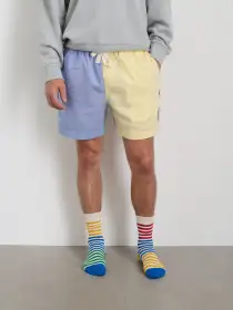 P'Jimmies Sleep Short in Colorblock(Pastel Colorblock,XXS)