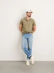 Vintage Wash Polo(Bay Leaf,XS)