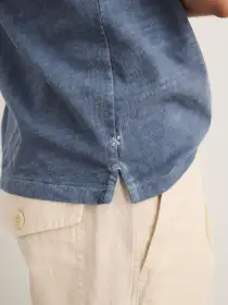 Vintage Wash Polo(Faded Blue,XS)