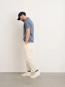 Vintage Wash Polo(Faded Blue,XS)