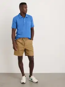 Vintage Wash Polo(Washed Cobalt,XS)