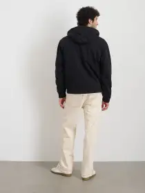 Fleece Track Zip Hoodie(Black,XS)