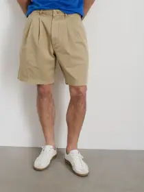 Standard Pleated Short In Chino(Faded Khaki,28)