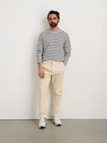 Standard Pleated Pant in Chino(Oat Milk,28/28)