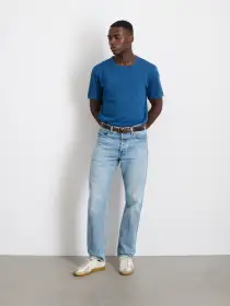 Standard T-Shirt in Indigo Slub Cotton(Indigo,XS)