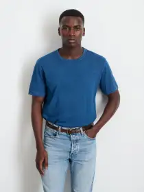 Standard T-Shirt in Indigo Slub Cotton(Indigo,XS)