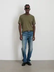 The Standard T-Shirt in Slub Cotton(Olive Grey,XS)