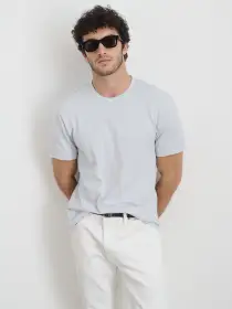 The Standard T-Shirt in Slub Cotton(Glass Blue,XS)