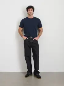 The Standard T-Shirt in Slub Cotton(Navy,XS)