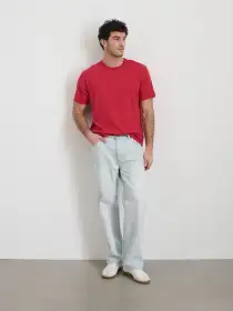 The Standard T-Shirt in Slub Cotton(Red Pepper,XS)