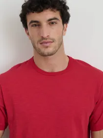 The Standard T-Shirt in Slub Cotton(Red Pepper,XS)